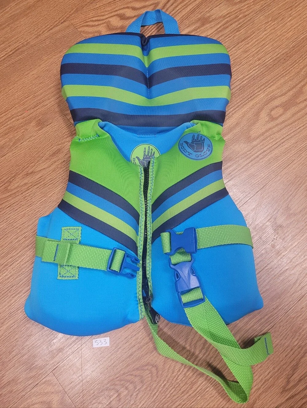 Body Glove Infant Coast Guard Approved Life Jacket Less Than 30 Lbs Blue Green